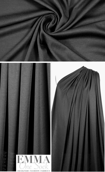 The0ry cotton lightweight knit - black 1.5 yds