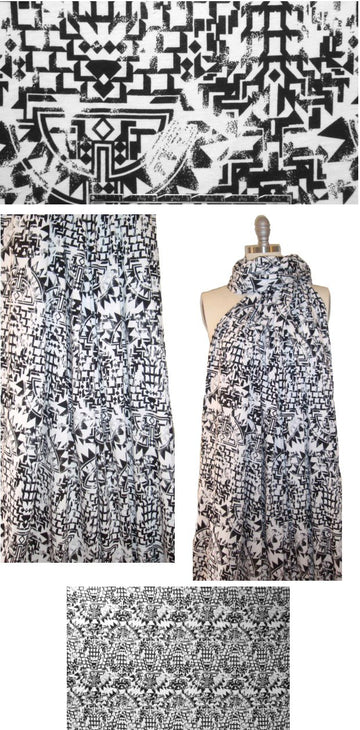 The0ry tribal graphic cotton featherweight knit