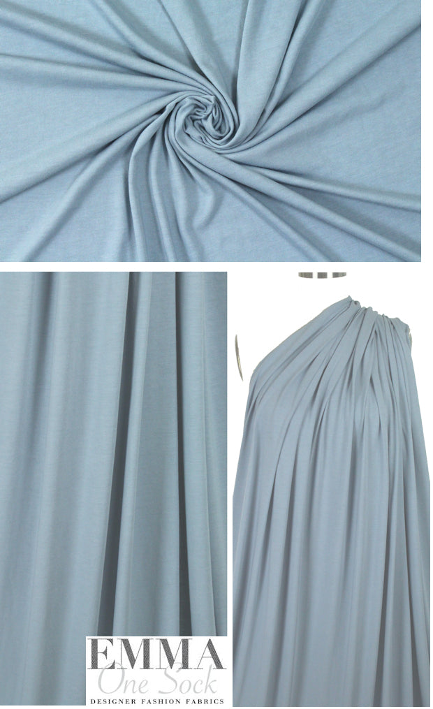 The0ry cotton lightweight knit - light blue 1 yard