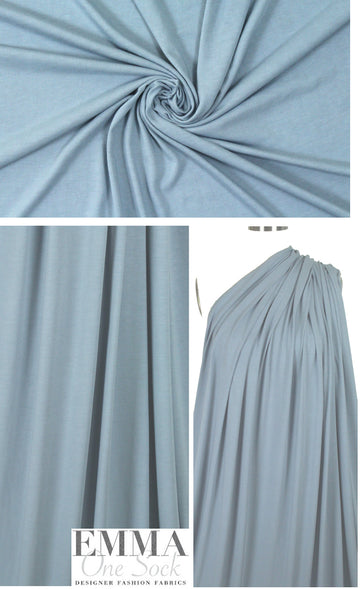 The0ry cotton lightweight knit - light blue 1 yard