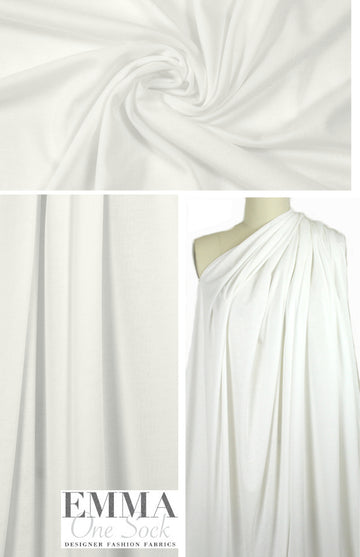 The0ry cotton lightweight knit - white 1.66 yds