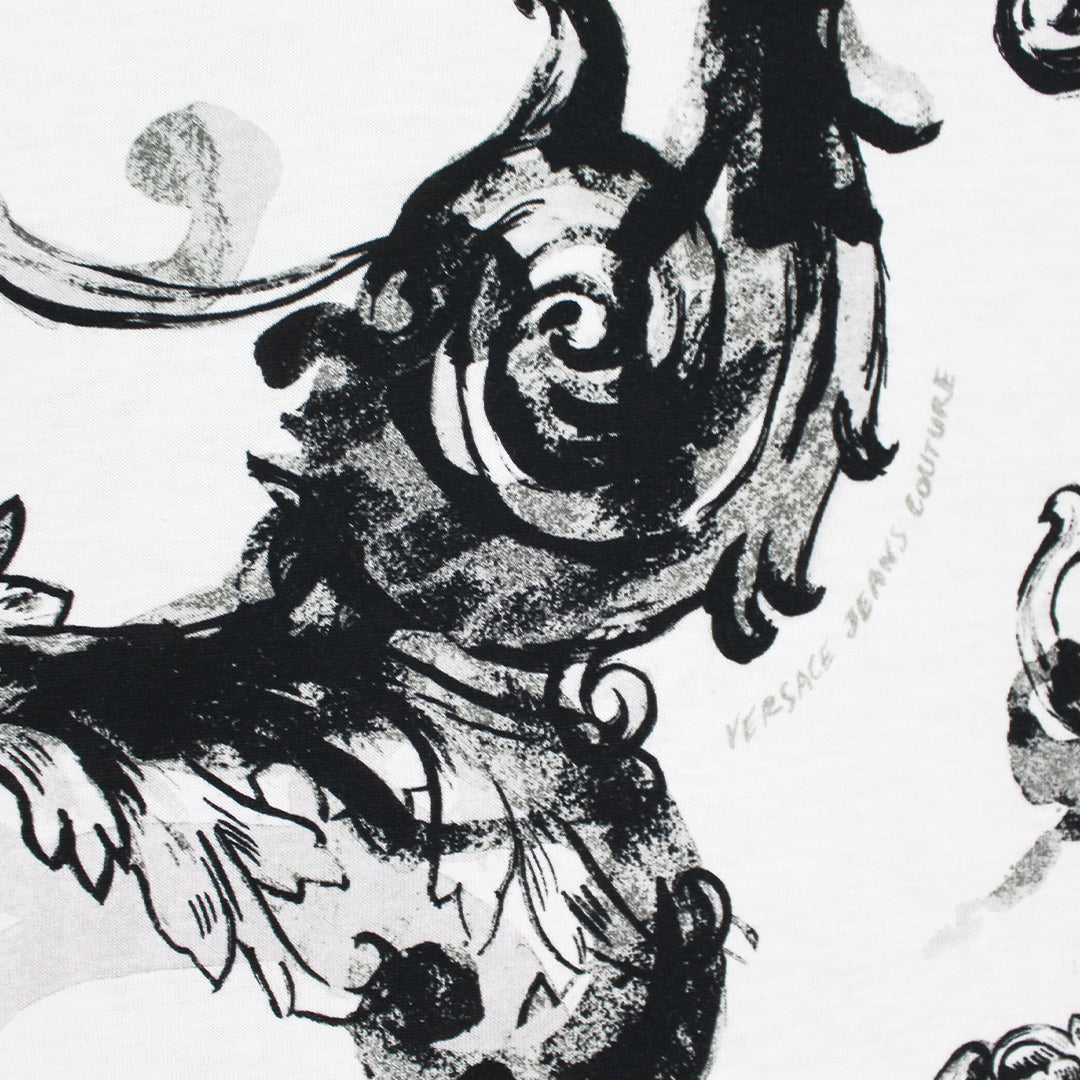 'Ver$ace scroll' lightweight cotton knit 1.25 yds