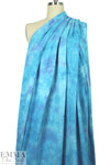 CA designer turquoise/indigo tie dye cotton knit .75 yds