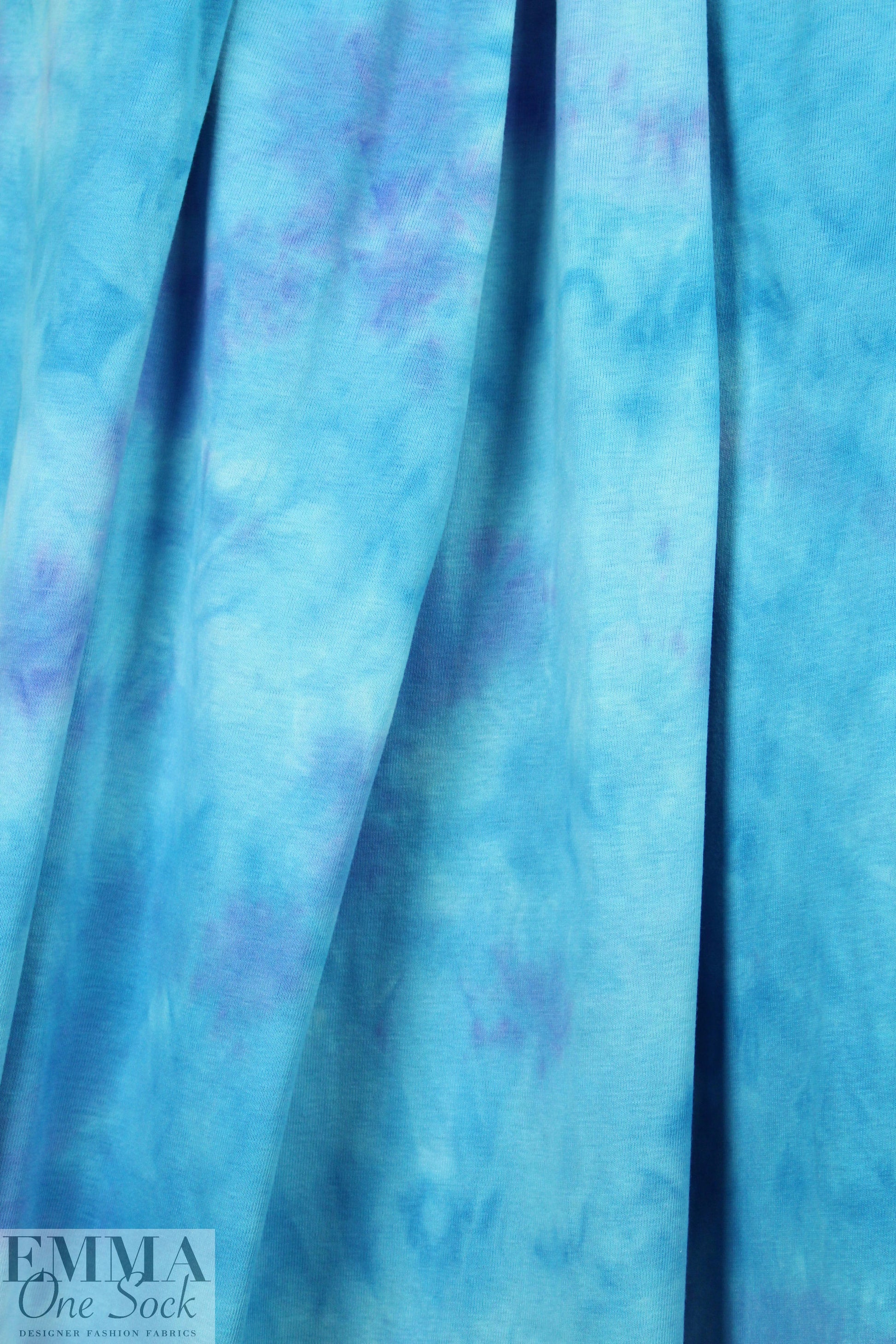 CA designer turquoise/indigo tie dye cotton knit