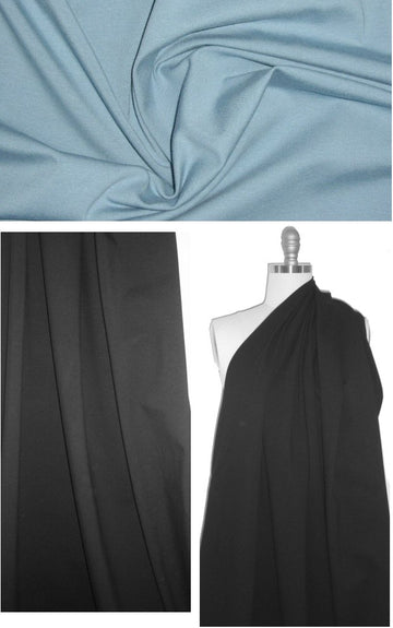 COTTON/lycra medium weight 4-way knit - smokey blue