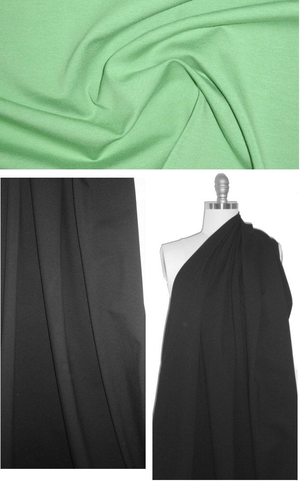 COTTON/lycra medium weight 4-way knit - spearmint 1.25 yd