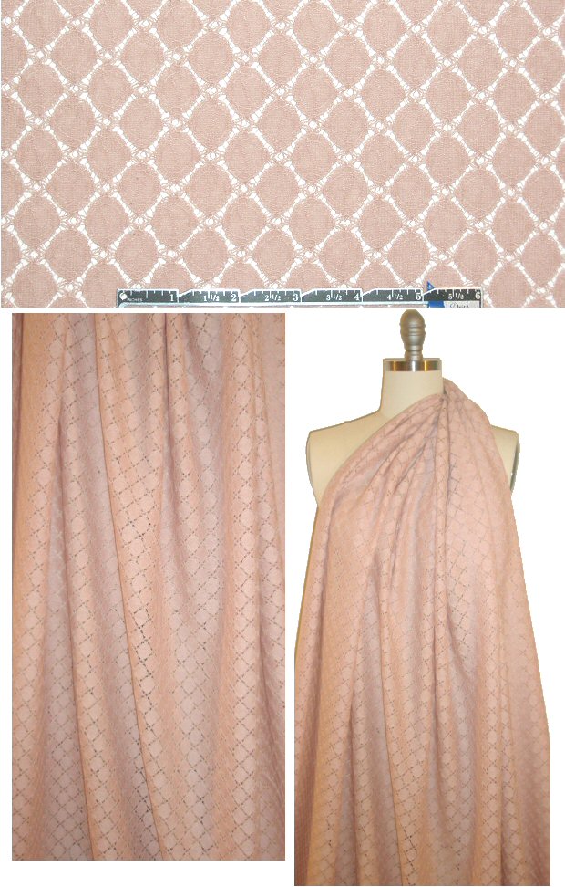 CA designer dusty blush 'cameo' cotton lace