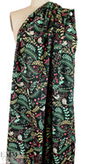 'winter birds' cotton lawn - mint/pink/black 1.25 yds