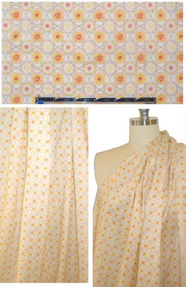 Liberty Art Fabrics: Tana lawn - lemon/gray graphic