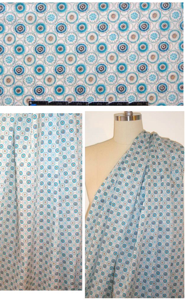 Liberty Art Fabrics: Tana lawn - turq/gray graphic