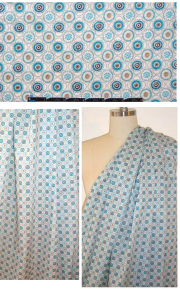 Liberty Art Fabrics: Tana lawn - turq/gray graphic
