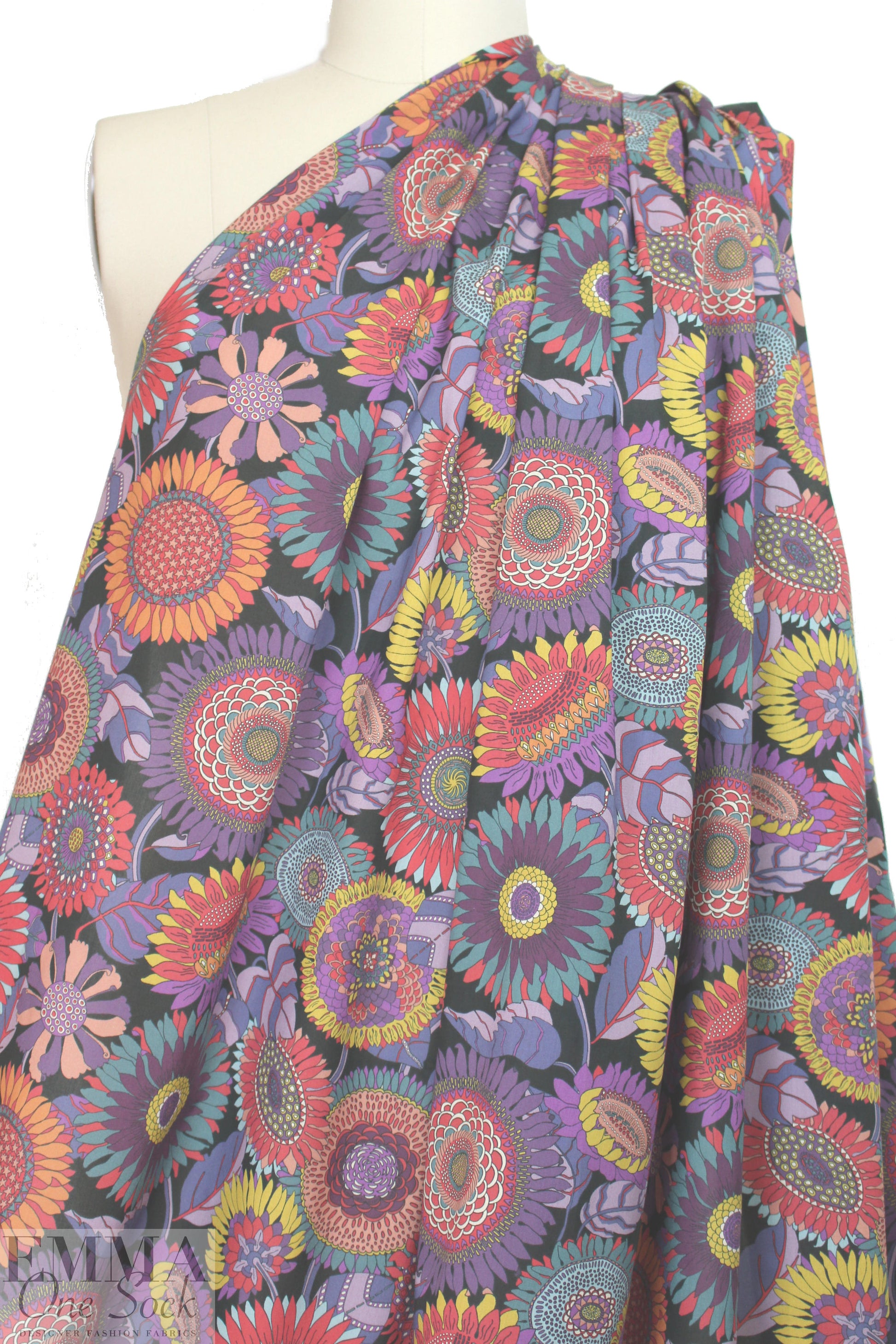 Liberty Art Fabrics: 'Sunflower-B' Tana lawn