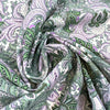 Italian classic paisley cotton batiste - lavender/basil 1.5 yds