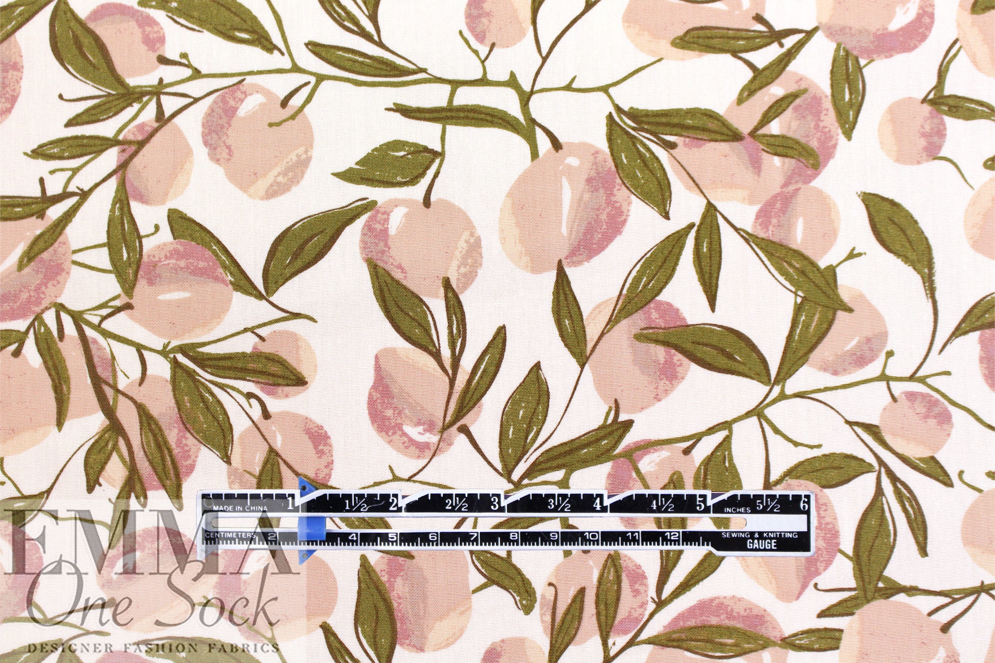 CA designer 'apricot tree' cotton poplin Oeko-tex certified 1.75 yd