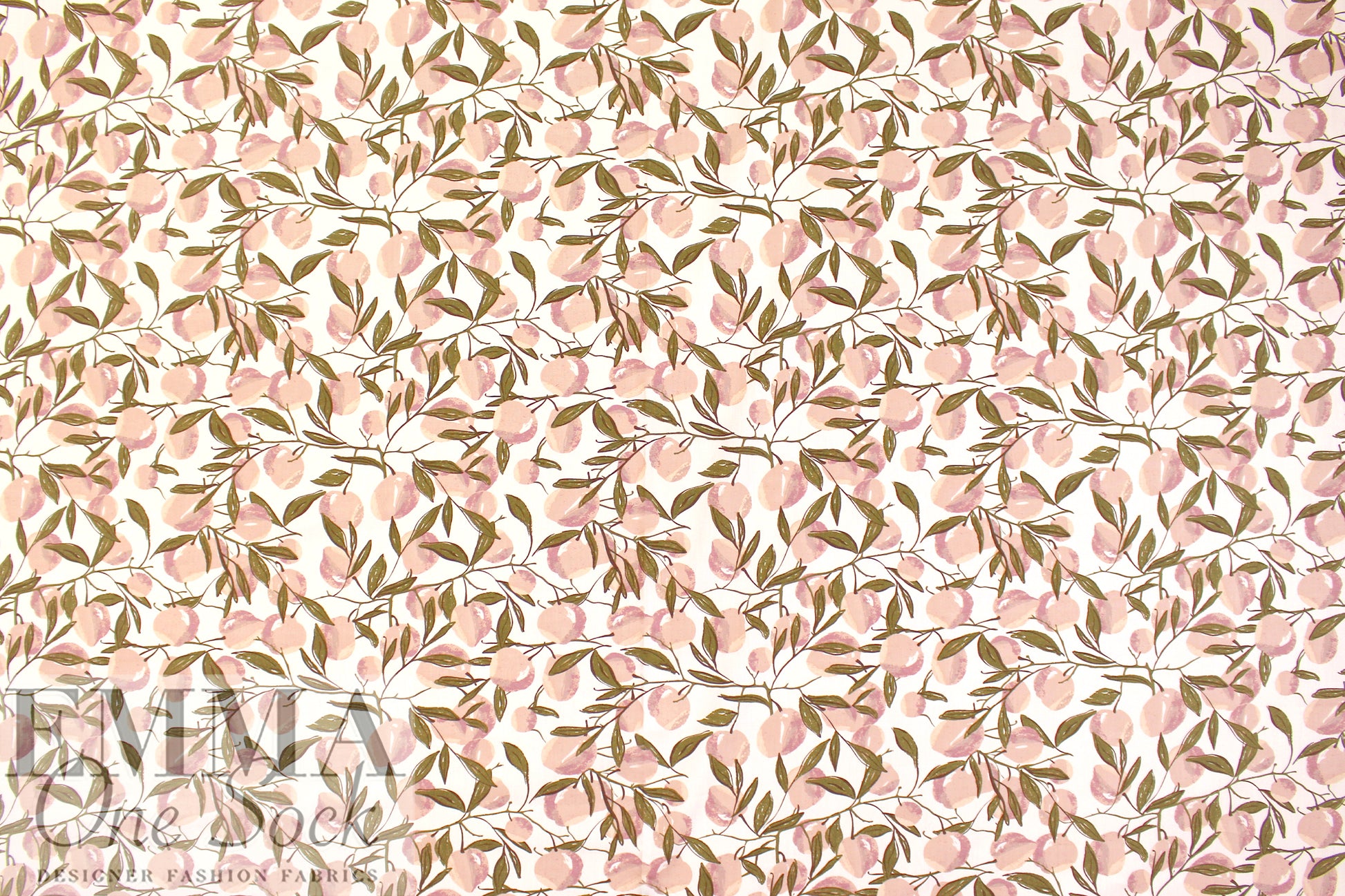 CA designer 'apricot tree' cotton poplin Oeko-tex certified 1.75 yd