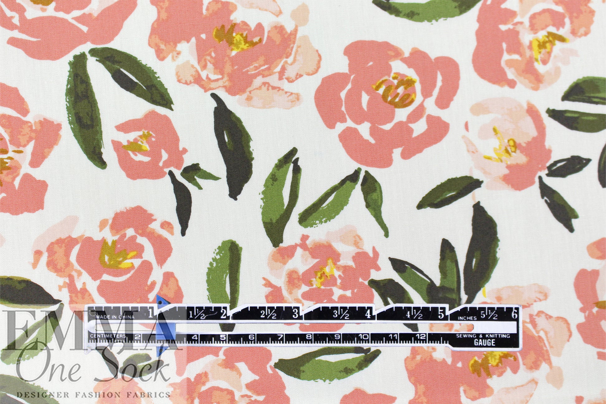CA designer 'Fields of Alsike' cotton poplin, Oeko-Tex certified 1.125 yds