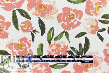 CA designer 'Fields of Alsike' cotton poplin, Oeko-Tex certified 1.125 yds