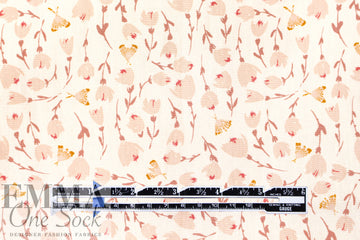 CA designer 'insects and flowers' cotton poplin Oeko-Tex certified 1.5 yds