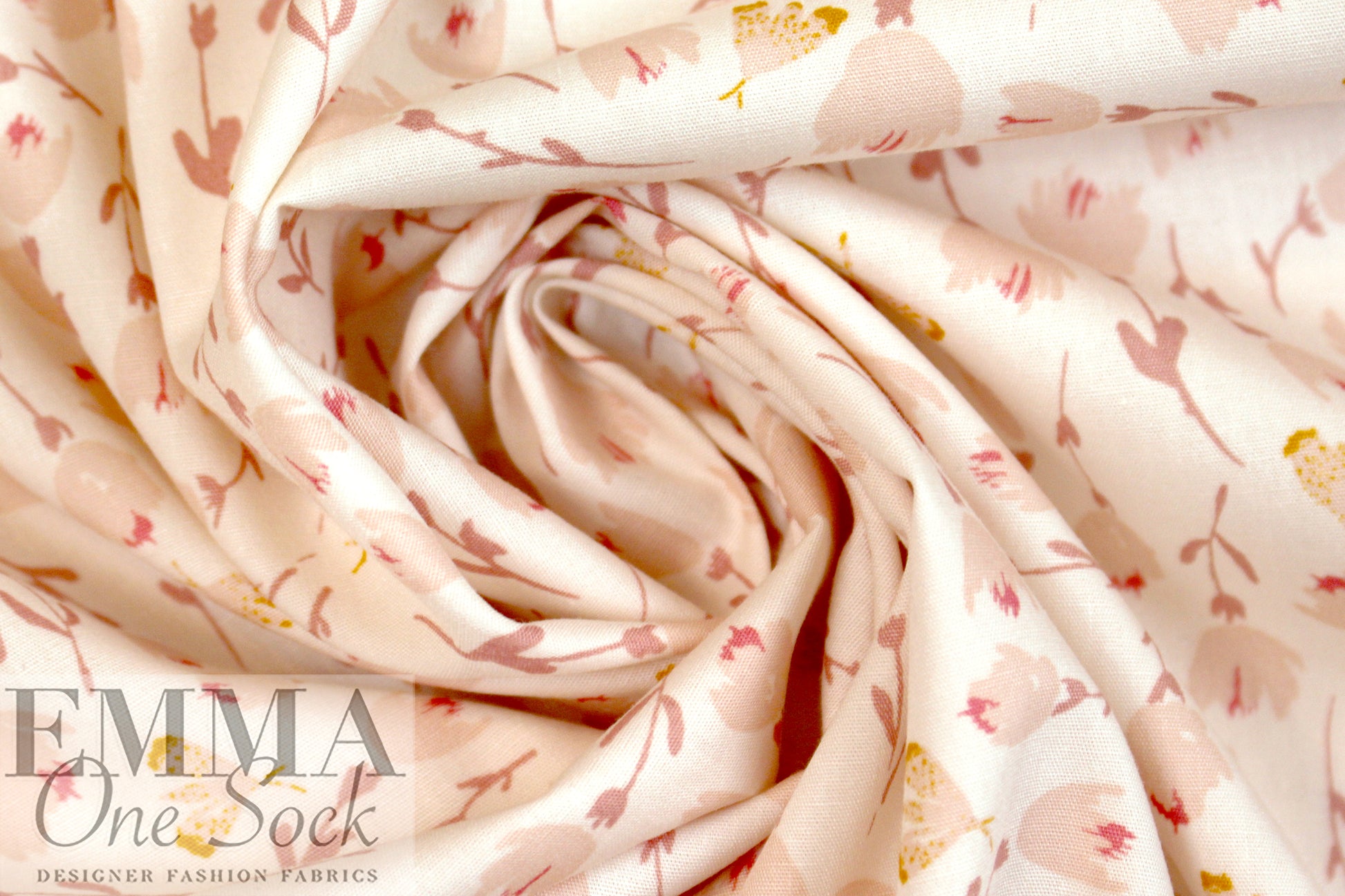 CA designer 'insects and flowers' cotton poplin Oeko-Tex certified 1 yard
