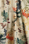 Italian finely rendered floral linen/cotton woven