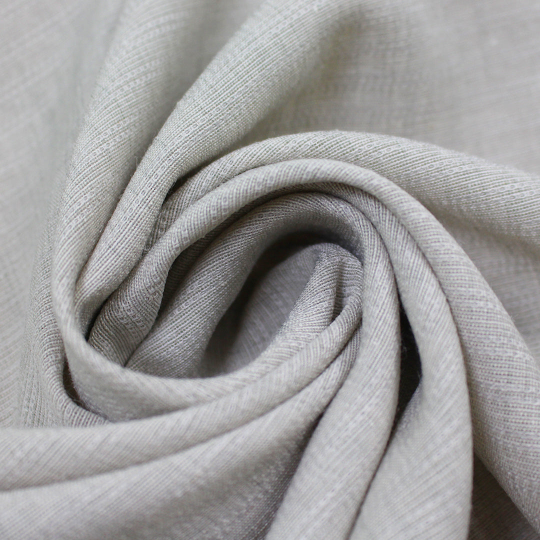 Italian 'double bead stripe' textured cotton/linen woven 2 yds