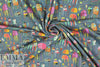 Dutch digital 'jellyfish' cotton/lycra knit - gray 1 yard