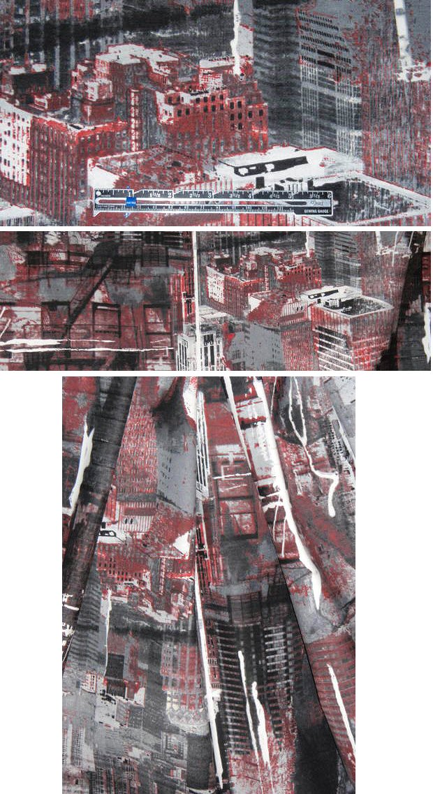 French 'industrial scene 2' stretch cotton twill 1.25 yds