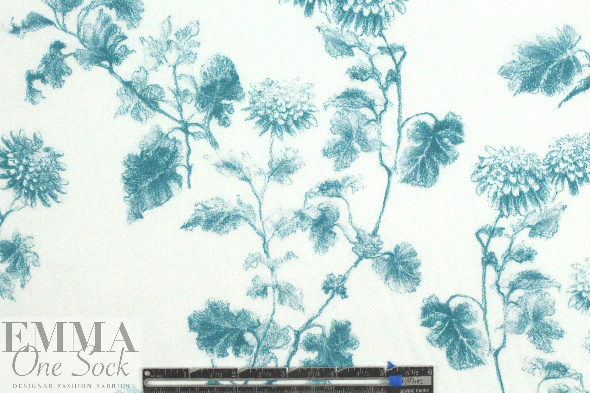 Italian satin finish cotton shirting - teal garden