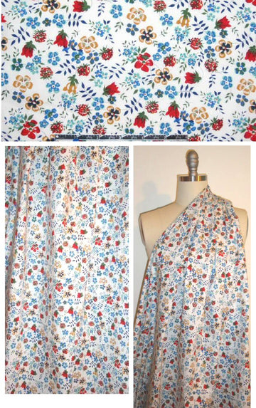 vintage floral cotton/lycra shirting
