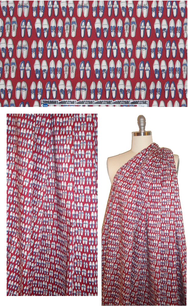 shoe closet cotton/lycra shirting - cranberry/blue 1.375 yd