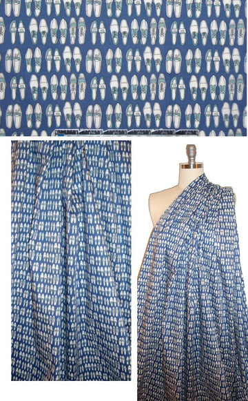 shoe closet cotton/spandex shirting - denim/dusty blue