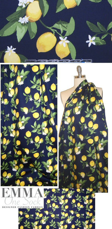 lemon tree cotton/spandex sateen 1 yard