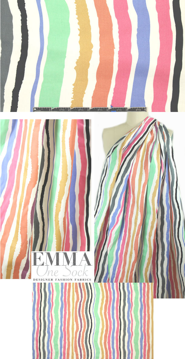 painted stripes cotton/spandex sateen 1.875 yd