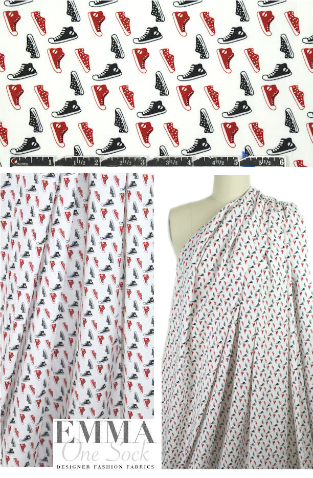 'converse collection' graphic cotton/spandex shirting