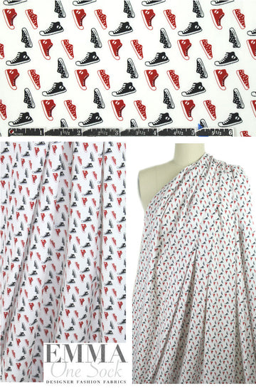 'converse collection' graphic cotton/spandex shirting