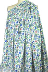 busy bee floral cotton/lycra sateen - blue