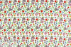 busy bee floral cotton/lycra sateen - red 1.375 yds