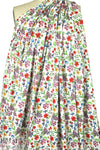 busy bee floral cotton/lycra sateen - red