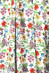 busy bee floral cotton/lycra sateen - red 1.375 yds