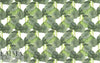green leaves cotton/spandex sateen