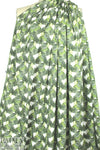 green leaves cotton/spandex sateen