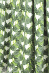 green leaves cotton/spandex sateen