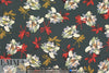 nocturnal flowers cotton/spandex shirting 1.125 yds