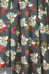 nocturnal flowers cotton/spandex shirting 1.125 yds