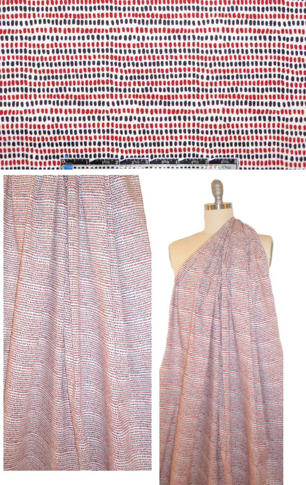 dotty graphic cotton/lycra shirting 1.5 yd