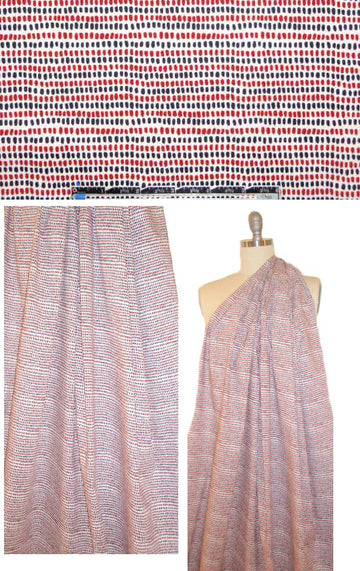 dotty graphic cotton/lycra shirting 1.5 yd