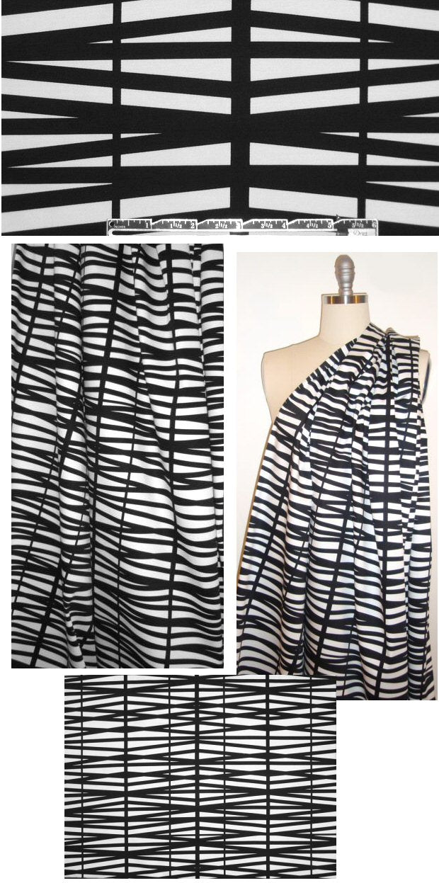 bold lattice design stretch cotton sateen 2.25 yd