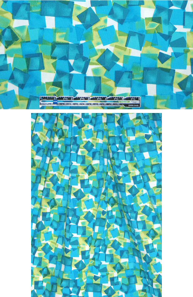 Maggy Lond0n turq/kiwi graphic cotton/lycra woven 1.875 yds