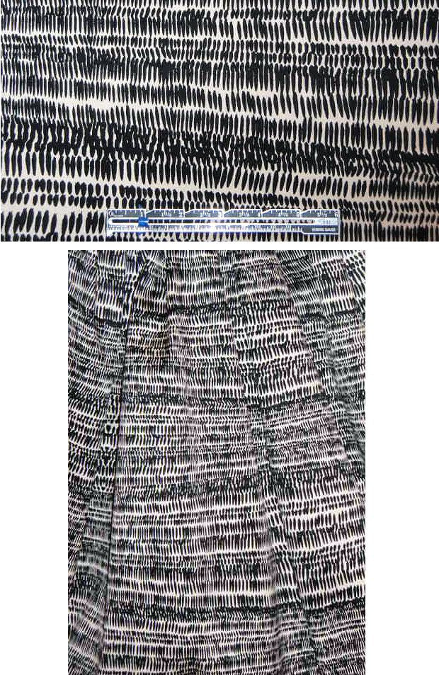 St. John black/bone seed design cotton/lycra woven .75 yds