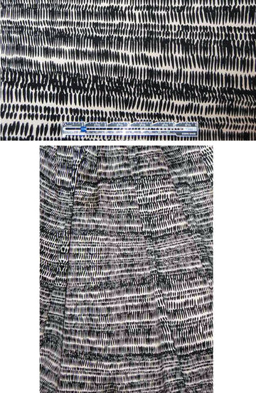 St. John black/bone seed design cotton/lycra woven 1.5 yd